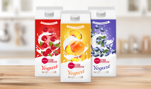 Beispiel-Verpackungen von Trink-Joghurt mit mydays-Kooperation